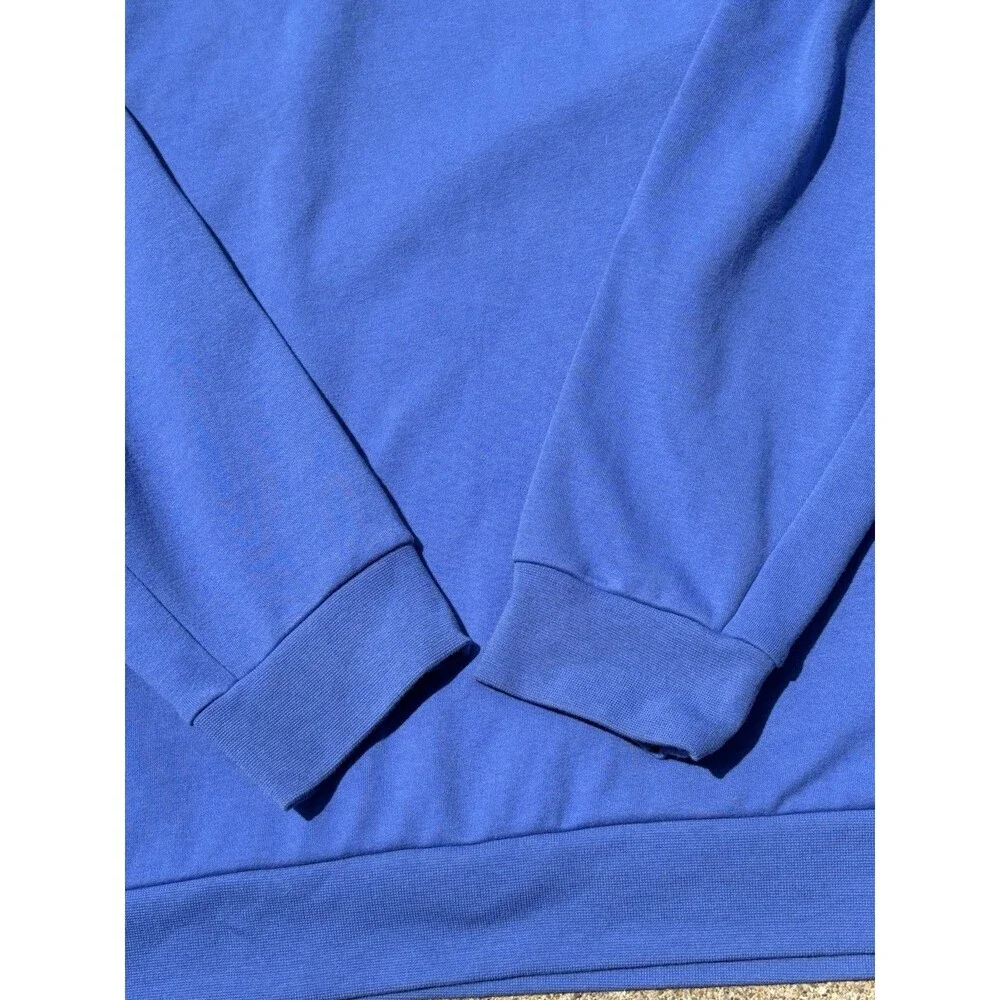 Polo Ralph Lauren Double Knit 1/4 Snap Sweatshirt Men's 4LT Blue Navy Pony Logo
